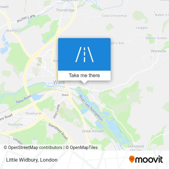 Little Widbury map