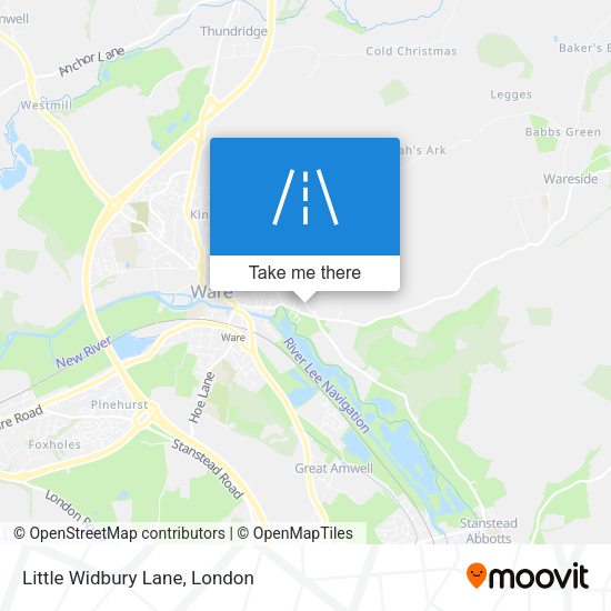 Little Widbury Lane map