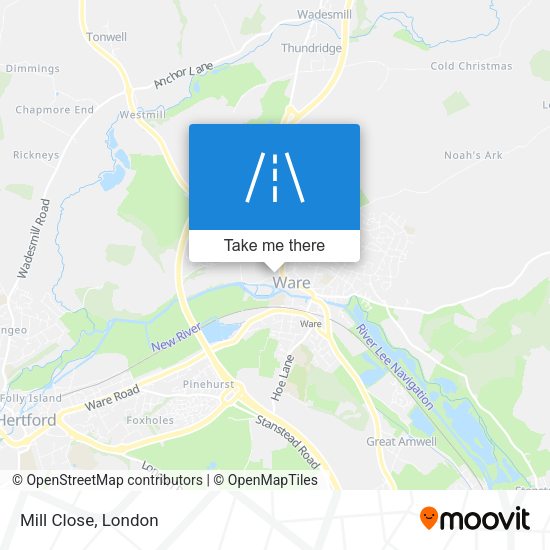 Mill Close map