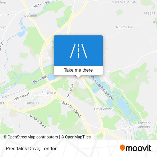 Presdales Drive map