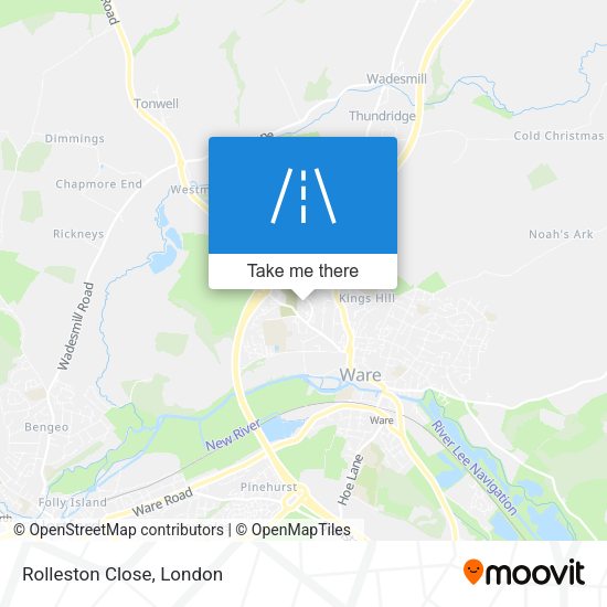 Rolleston Close map