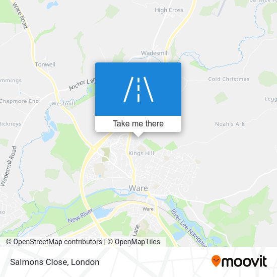 Salmons Close map