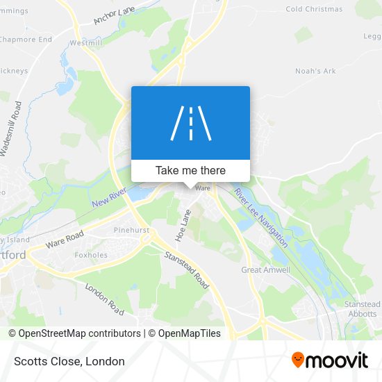 Scotts Close map
