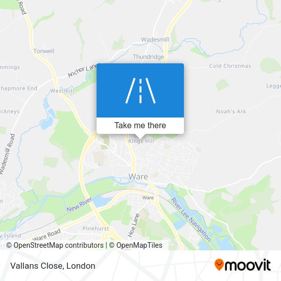 Vallans Close map