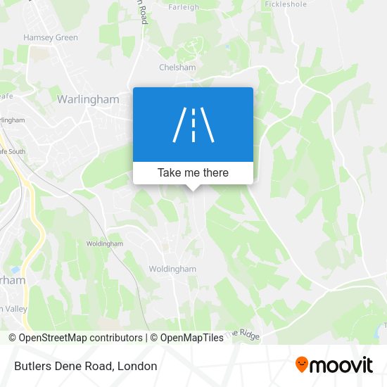 Butlers Dene Road map