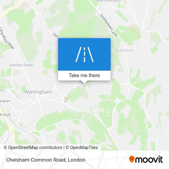 Chelsham Common Road map