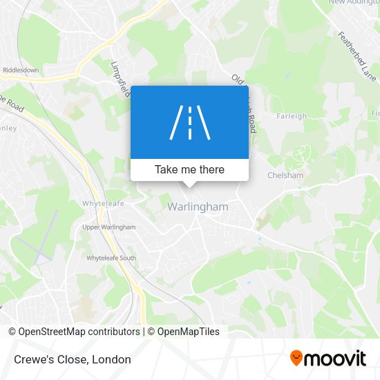 Crewe's Close map