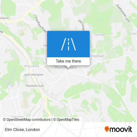Elm Close map