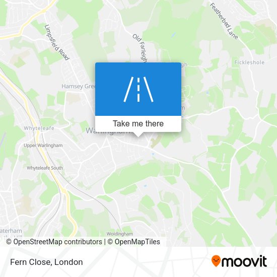 Fern Close map