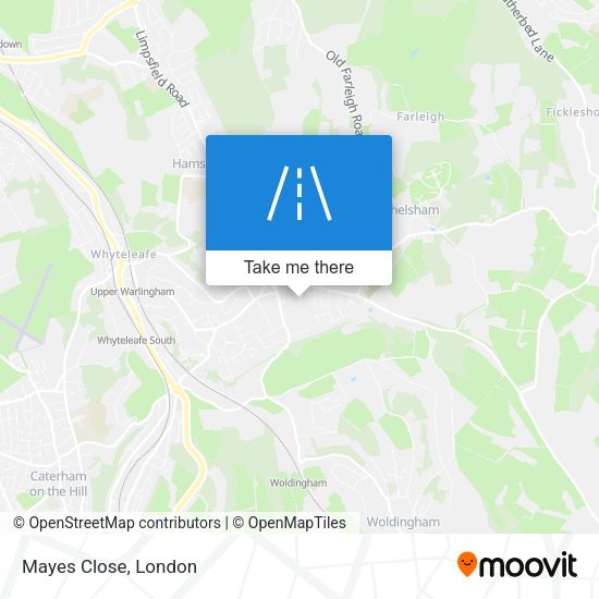 Mayes Close map