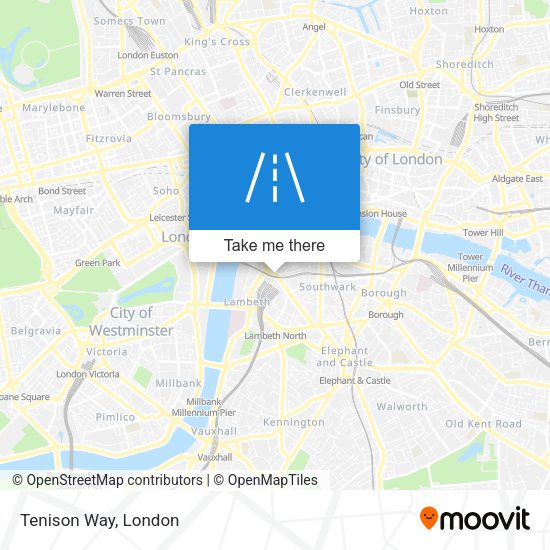 Tenison Way map