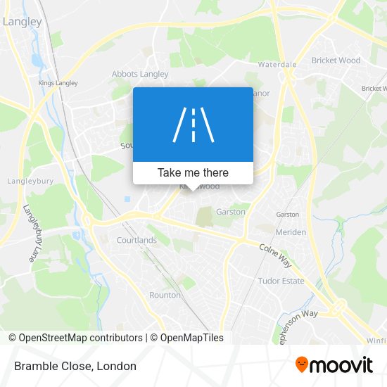 Bramble Close map