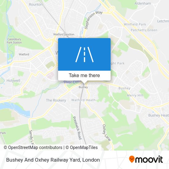 Bushey And Oxhey Railway Yard map