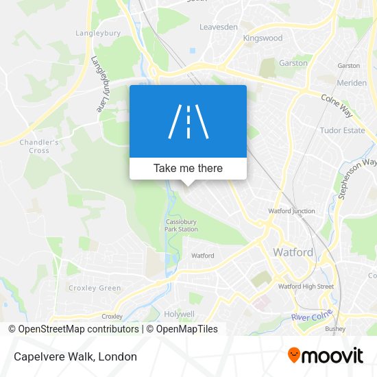 Capelvere Walk map