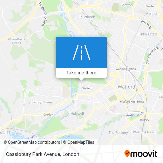 Cassiobury Park Avenue map