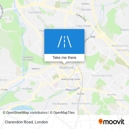 Clarendon Road map
