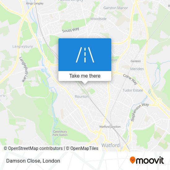 Damson Close map