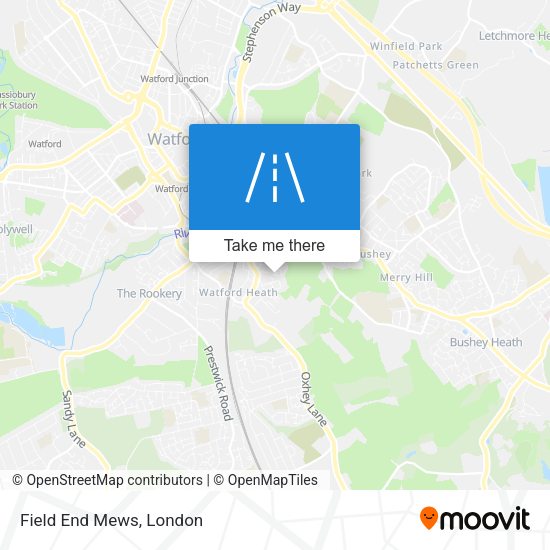 Field End Mews map