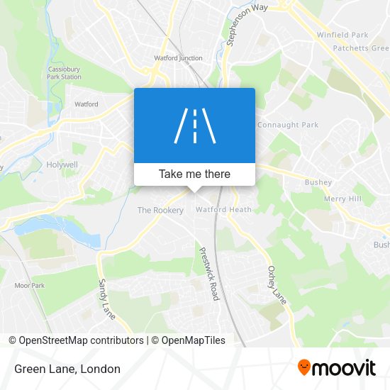 Green Lane map