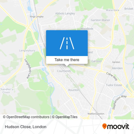 Hudson Close map