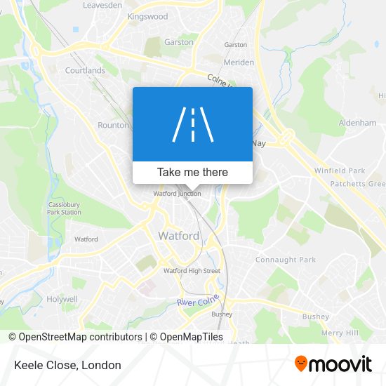 Keele Close map