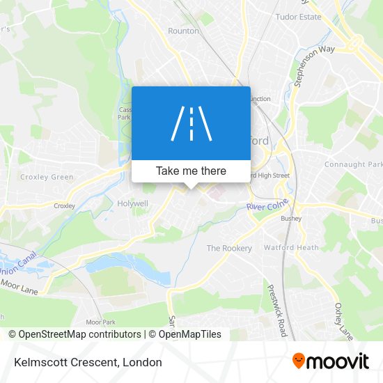 Kelmscott Crescent map
