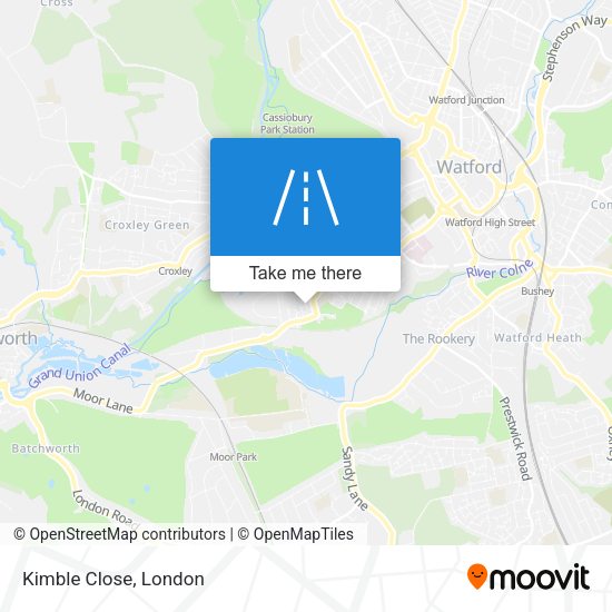 Kimble Close map