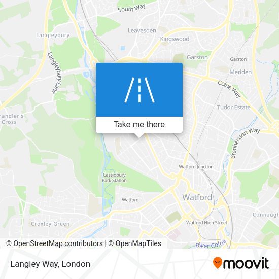 Langley Way map