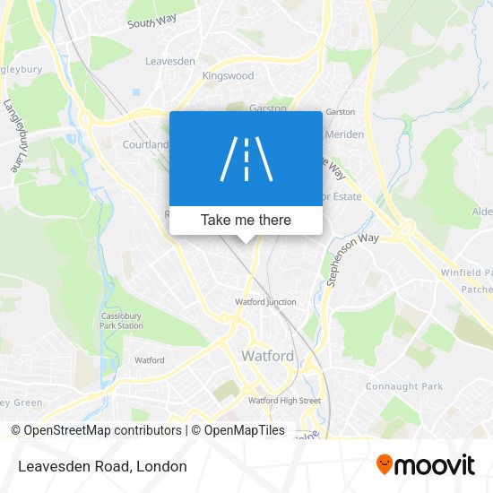 Leavesden Road map