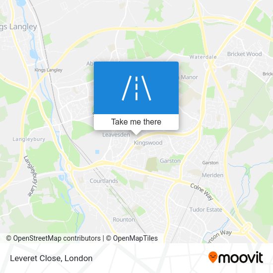 Leveret Close map