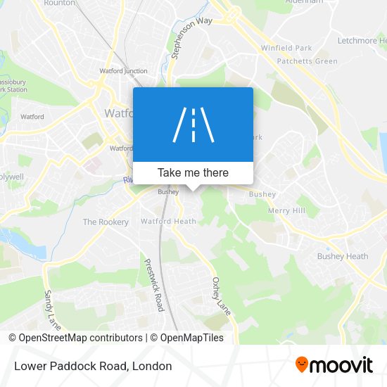 Lower Paddock Road map
