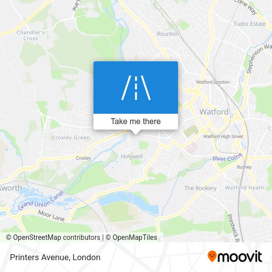 Printers Avenue map