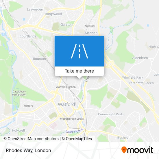 Rhodes Way map