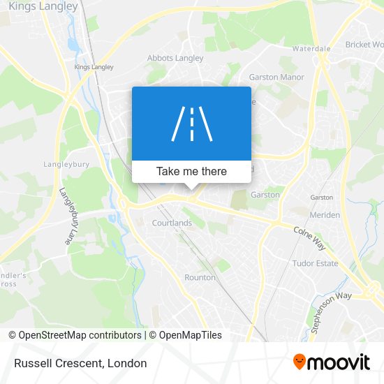 Russell Crescent map