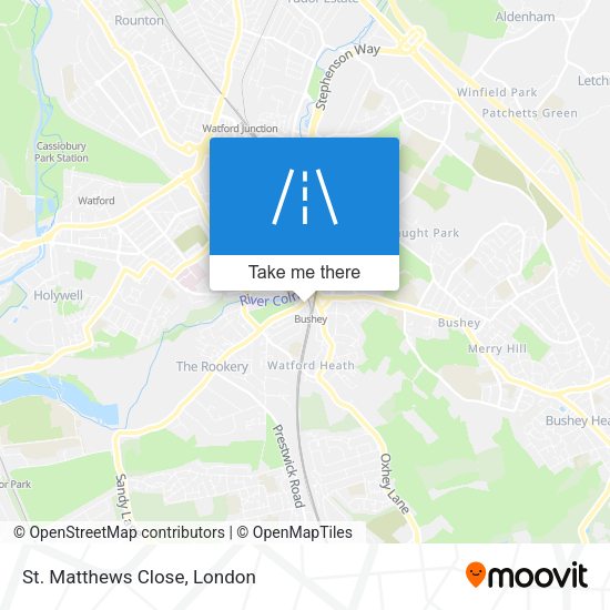St. Matthews Close map