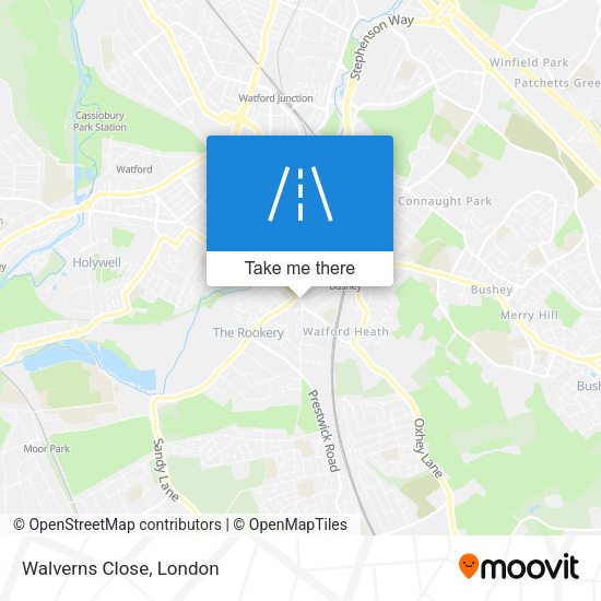Walverns Close map