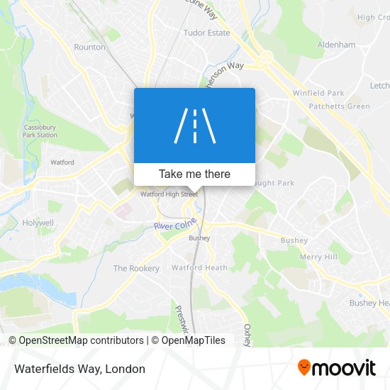 Waterfields Way map