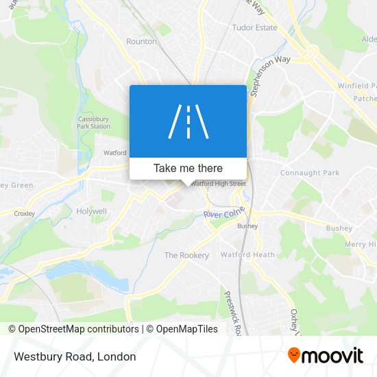 Westbury Road map