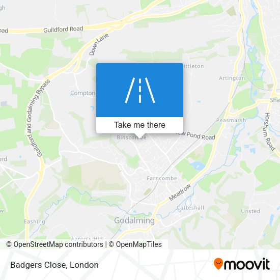 Badgers Close map