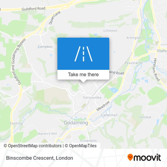 Binscombe Crescent map