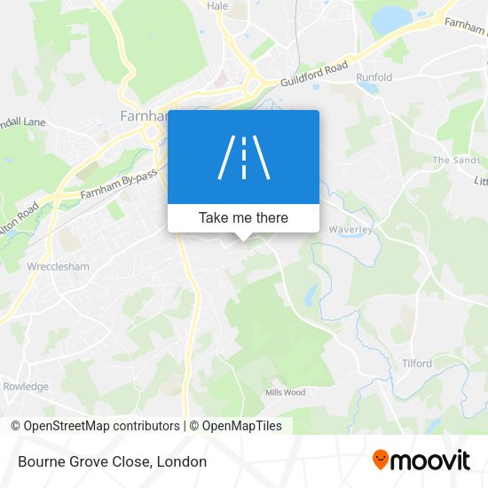 Bourne Grove Close map