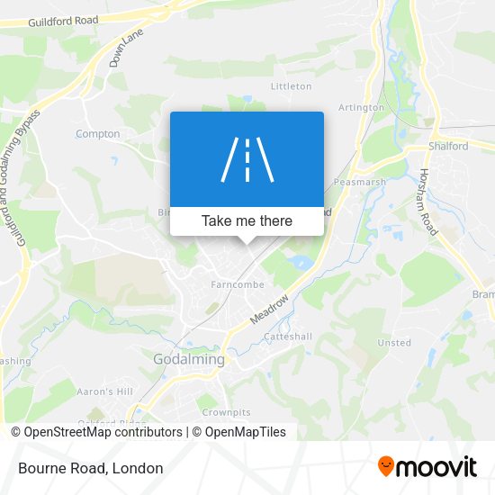 Bourne Road map