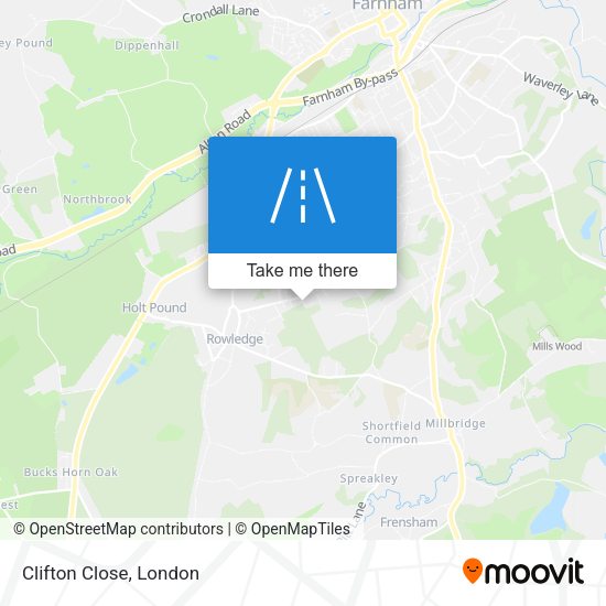 Clifton Close map