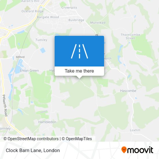 Clock Barn Lane map