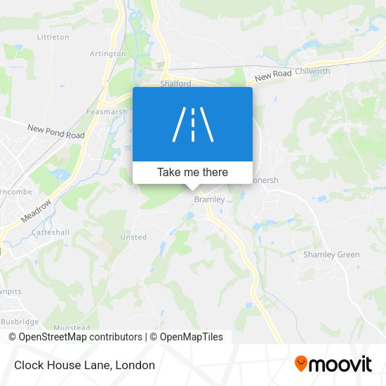 Clock House Lane map