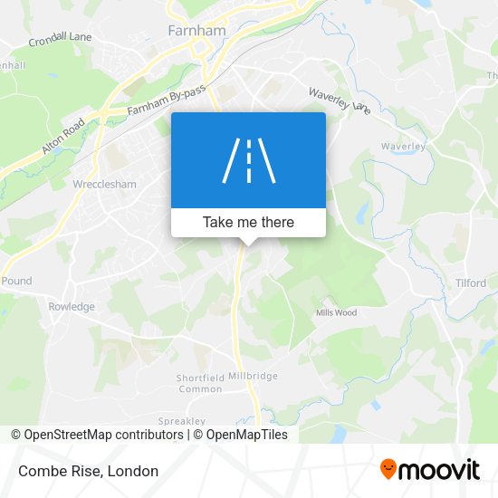 Combe Rise map