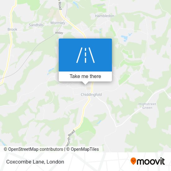 Coxcombe Lane map
