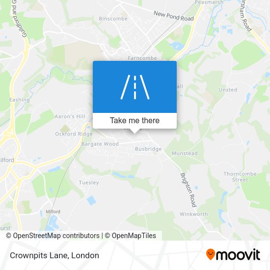 Crownpits Lane map