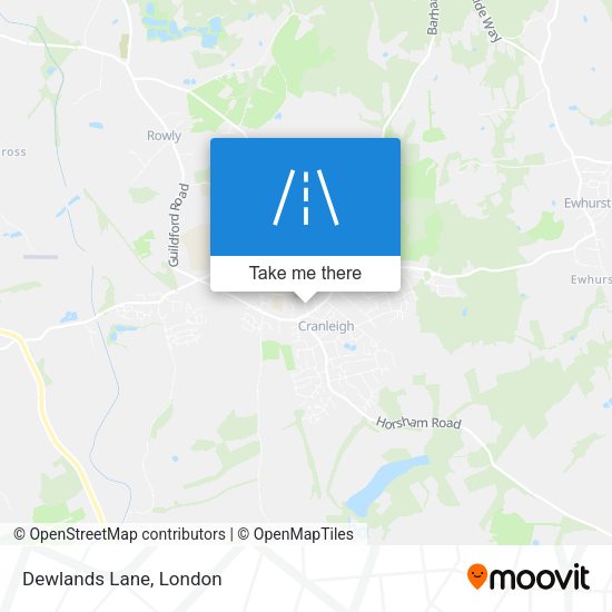 Dewlands Lane map