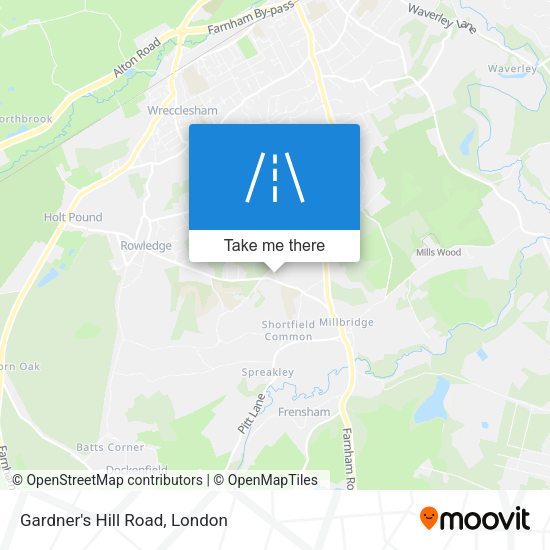 Gardner's Hill Road map